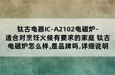 钛古电器IC-A2102电磁炉-适合对烹饪火候有要求的家庭 钛古电磁炉怎么样,是品牌吗,详细说明